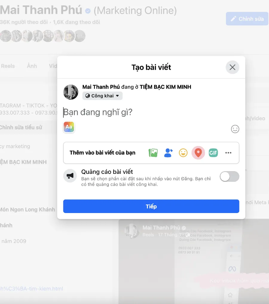 Khách dễ dàng check-in cửa hàng