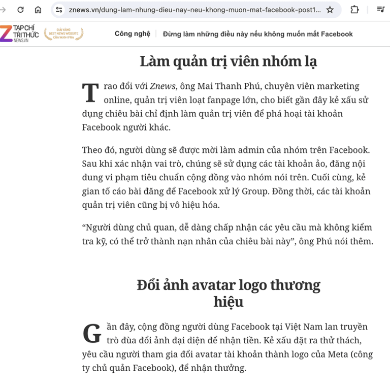 Đừng làm những điều này nếu không muốn mất Facebook