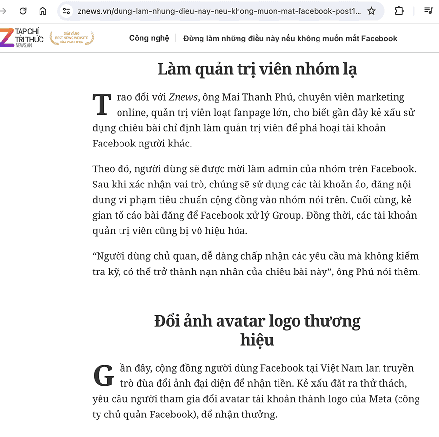 Đừng làm những điều này nếu không muốn mất Facebook