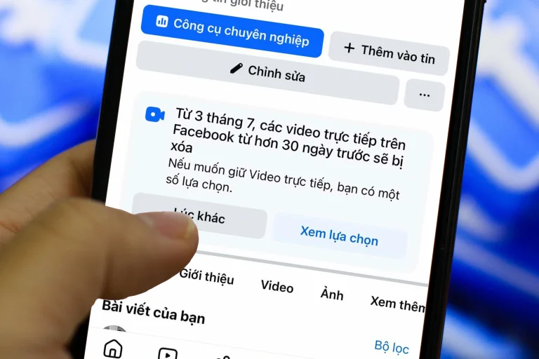 Facebook sẽ xóa video livestream tại Việt Nam sau 30 ngày